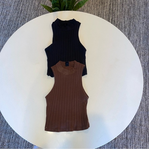 SHEIN Tops - Black and brown set of two different tops medium size